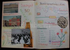 1969 A Budapesti Távbeszélő Igazgatóság brigádnaplója sok érdekességgel aláírásokkal