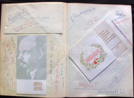 1969 A Budapesti Távbeszélő Igazgatóság brigádnaplója sok érdekességgel aláírásokkal