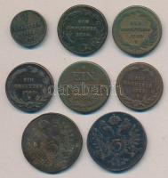 Ausztria/magyar verdejel 1780K 1Kr (2x) + 1781S 1Kr + 1790S 1Kr + 1782B 1/4Kr + 1800S 3Kr (2x) 1816B 1Kr T:2-,3