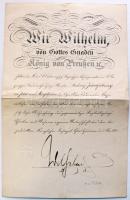 1908 A porosz Vörös Nemesi Érdemrend adományozólevele Jekelfalussy Piller György  II. Vilmos császár saját kezű aláírásával /  1908 Benefaction document of the Rothen Adlerordnen for Jekelfalussy Piller György with autograph signature of Emperor Wilhelm II.