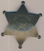 Amerikai Egyesült Államok "U.S. Marshall Texas PFCOS" Br hatágú csillag jelvény T:2 USA "U.S. Marshall Texas PFCOS" badge C:XF