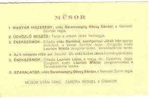 1931 Kispesti Pestszentlőrinci járás Vitézi bál meghívó és műsor