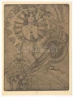 cca 1920 Alphonse Mucha ofszet 11x14 cm