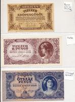 Magyar és külföldi bankjegy tétel összesen 56db kizárólag különféle fázis-, tév-, próba-, előlapi- é...