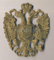 Habsburg-ház Kiscímere(1915-ig) aranyozott lemez jelvény 9cm x 7,5cm T:2 Habsburg Dinasty small coat of arms (until 1915) gold-plated plate badge 9cm x 7,5cm C:XF