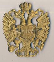 Habsburg-ház Kiscímere(1915-ig) aranyozott lemez jelvény 9cm x 7,5cm T:2
Habsburg Dinasty small coat...