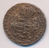 1763. Rézdénár "Mária Terézia" (zárt korona) T:2/3
