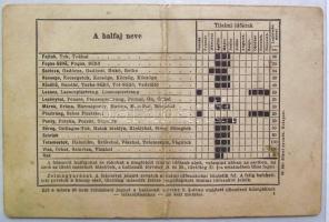1919 4K értékbenyomású Halászjegy a román megszállás alatt levő Déván felhasználva / Fishing licence...