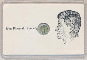 DN. "J.F. Kennedy" modern mini Au pénz 0.333 minőségű T:BU Eredeti vákuum díszcsomagolásban! /  ND. "J.F Kennedy" modern mini Au(0.333) coin C:BU