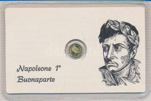 DN. "Bonaparte Napóleon" modern mini Au pénz 0.333 minőségű T:BU Eredeti vákuum díszcsomagolásban! /  ND. "Napoleon Bonaparte" modern mini Au(0.333) coin C:BU