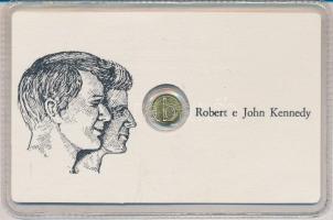 DN. "Robert és John Kennedy" modern mini Au pénz 0.333 minőségű T:BU Eredeti vákuum díszcsomagolásban! /  ND. "Robert and John Kennedy" modern mini Au(0.333) coin C:BU