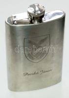 Rozsdamentes acél laposüveg az Alkotmányvédelmi (Nemzetbiztonsági) Hivatal címerével 15x8,5cm