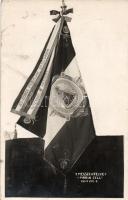 Hungarian flag with Mary and Jesus, Máriazell (pinhole)