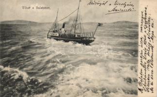 Balaton vihar, gőzhajó