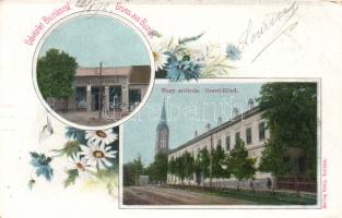 Buziás with the shop of Károly Herrling