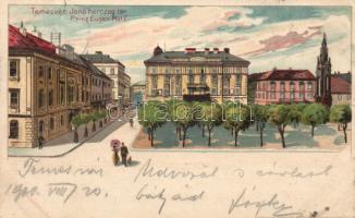 Temesvár Jenő square litho