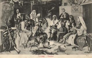 The guslar, balkan folklore