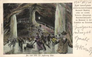 Dobsina ice cave, summer skating