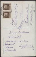 1931 Nagy Endre "A magyar kabaré atyja" újságíró, kabaréigazgató aláírása képeslapon