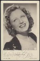 cca 1950 Szörényi Éva fotólap a színművésznő saját kezű aláírásával