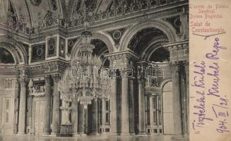 Constantinople, Palais Imperial Dolma Baghtché / entry of the palace, interior (b)