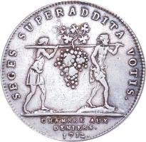 Franciaország 1712. XIV. Lajos Ag kincstári zseton (28.5mm/6.26g) Szign.: Tb (Thomas Bernard) T:2- a...