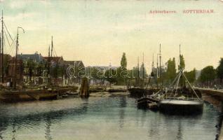 Rotterdam port, sailing ship (EB)
