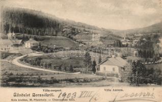 Borszék Villa Aurora, advertisment on backside