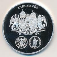 DN "A magyar pénz krónikája-Kiegyezés" Ag(999) emlékérem, (20g/38,61mm) T:PP Tanúsítvánnya...