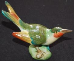 Kézzel festett jelzett Herendi porcelán madárka / Hand-painted Herendi porcelain bird figure 11x10x6cm