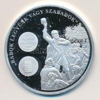 DN "A magyar pénz krónikája-Rabok legyünk vagy szabadok/ 3 Krajczár" Ag(999) emlékérem, (2...
