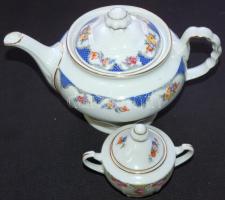 6 személyes virágokkal díszített komplett hibátlan csehszlovák porcelán kávéskészlet /
Czechoslovak ...