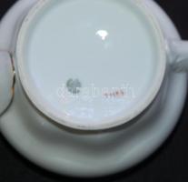 6 személyes virágokkal díszített komplett hibátlan csehszlovák porcelán kávéskészlet /
Czechoslovak ...