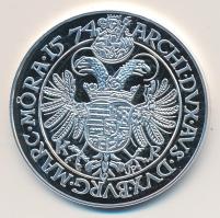 Magyar tallérok utánveretben "I. Miksa tallérja 1574." Ag (0,999) 20g T:PP Tanúsítvánnyal, csak 2000db!