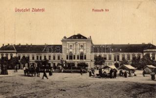 Zilah Kossuth square, Café and restaurant, market (EK)