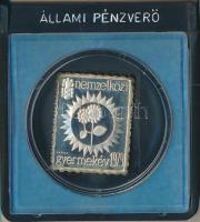 1979. "Nemzetközi Gyermekév" Ag(835) bélyeg érem (22x27mm) eredeti ÁPV tokban T:PP