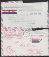 1969-1974 Szász Endre családjának levelezése. Saját kézzel írt levelek feleségétől érdekes, a művészre vonatkozó tartalommal 8 db levél és boríték