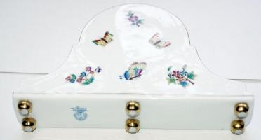 Kézzel festett sorszámozott Viktória avec bord en or mintás Herendi porcelán kandalló-óra quartz óra...