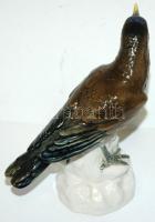 Kézzel festett német porcelán rigó figura benyomott sorszámmal (repedt) /
Handpainted numbered germa...