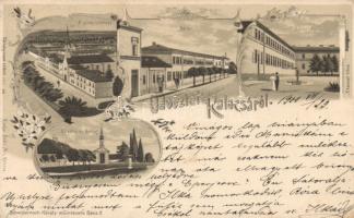 Kalocsa Zárda, Kálvária, kórház, litho