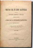Ábrányi Kornél: A magyar dal és zene sajátságai... Bp., 1877. M. kir. Egyetemi nyomda. 148p. hozzákö...