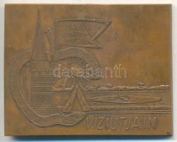 DN "Szabolcs-Szatmár Megye vízi útjain" Br szögletes plakett (55x70mm) T:2