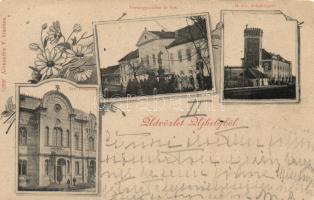 Sátoraljaújhely zsinagógával, dohánygyárral