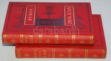 Byron: Don Juan I.-II. Bp., é.n. Révai. Festett, aranyozott egészvászon kötésben, festett lapszélekk...