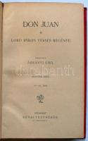 Byron: Don Juan I.-II. Bp., é.n. Révai. Festett, aranyozott egészvászon kötésben, festett lapszélekk...