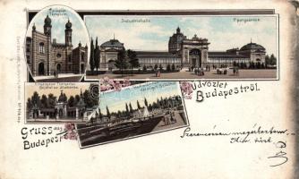 1896 Budapest a Dohány utcai zsinagógával litho