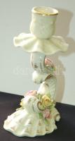 ~1900 Apró rózsákkal díszített E. Bohne & Söhne német porcelán gyertyatartó hibátlan állapotban ...