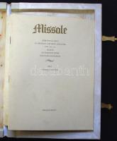 Missale. A legrégebbi pécsi misekönyv Hasonmás kiadás kísérőtanulmánnyal Békéscsaba, 1989. Kner nyom...