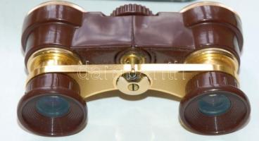 Szovjet gyártmányú színházi látcső műbőr tokban /
Opera glasses with case
