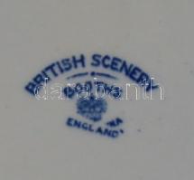 Tanyasi életet ábrázoló angol porcelán tányér benyomott jelzéssel /
English chinaware plate d: 26cm